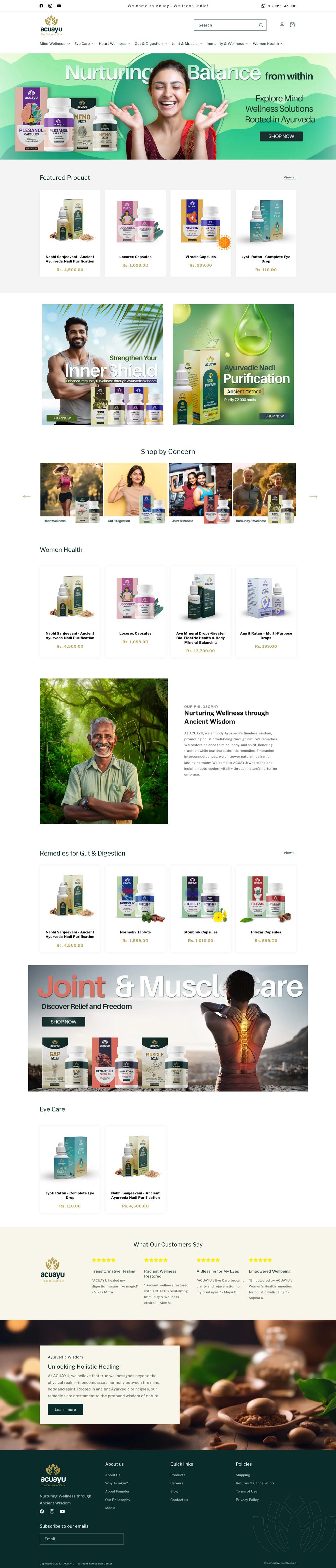 Vibrant Shopify Website and Branding for a Modern Ayurvedic Wellness Brand