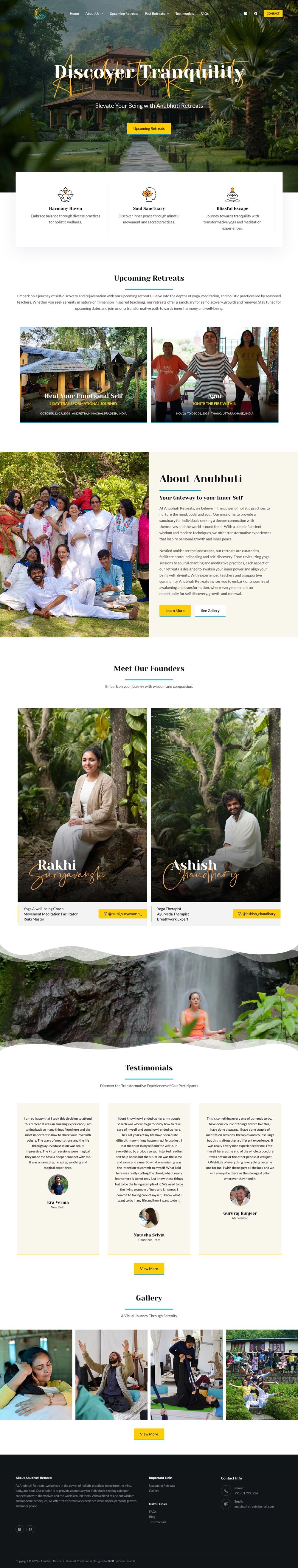 Serene Website for a Luxury Wellness Retreat