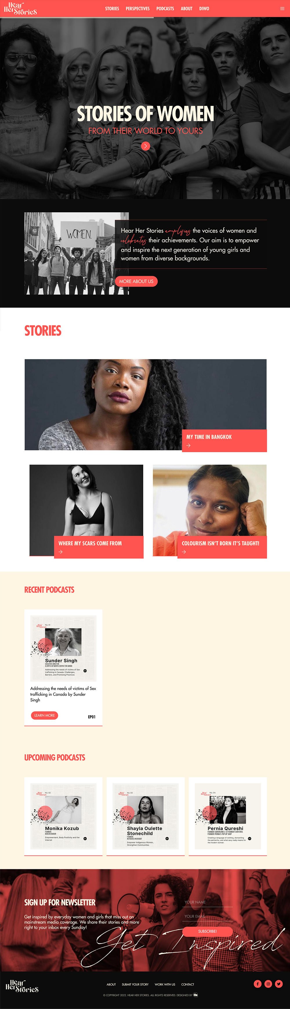 Empowering Website for a Platform Amplifying Women's Voices